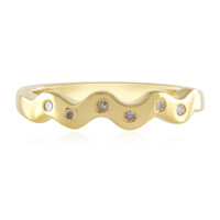 I2 (I) Diamond Silver Ring