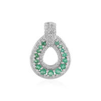 Zambian Emerald Silver Pendant