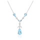 Sky Blue Topaz Silver Necklace