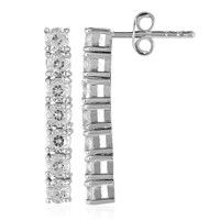 White Topaz Silver Earrings
