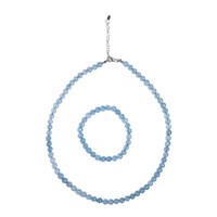 Aquamarine Silver Set
