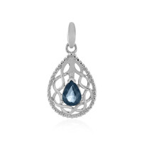 Blue Sapphire Silver Pendant