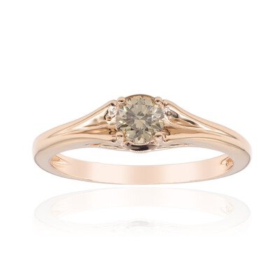 9K VS1 Argyle Rose De France Diamond Gold Ring (Annette)