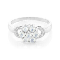 Rainbow Moonstone Silver Ring