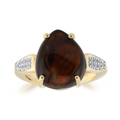 9K Fire Agate Gold Ring