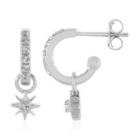 White Topaz Silver Earrings