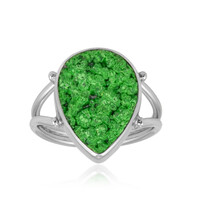 Uvarovite Silver Ring (Bali Barong)