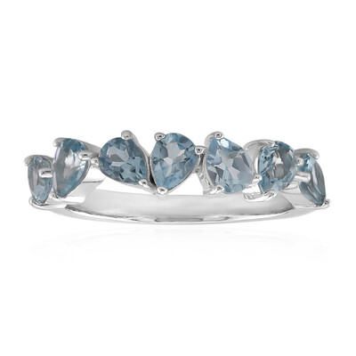 Sky Blue Topaz Silver Ring