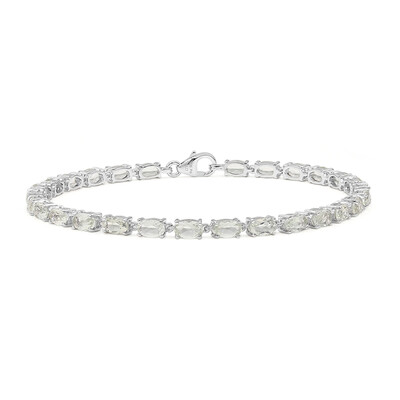 Green Amethyst Silver Bracelet