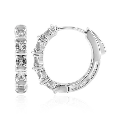 White Topaz Silver Earrings