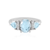 Sky Blue Topaz Silver Ring