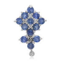 Kanchanaburi Sapphire Silver Pendant