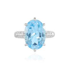 Sky Blue Topaz Silver Ring
