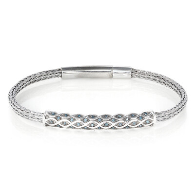 Blue Diamond Silver Bracelet