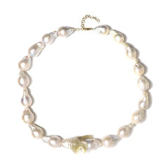 9K Freshwater pearl Gold Necklace (Ornaments by de Melo)