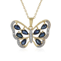 Blue Sapphire Silver Necklace