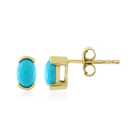 9K Sleeping Beauty Turquoise Gold Earrings