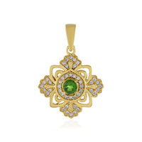 Russian Diopside Silver Pendant