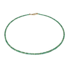 14K Zambian Emerald Gold Necklace