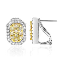 14K SI2 Yellow Diamond Gold Earrings (CIRARI)