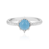 Blue Chalcedony Silver Ring