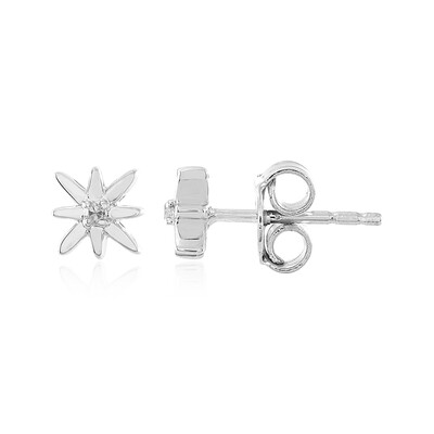 I2 (I) Diamond Silver Earrings