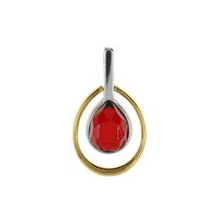 Colombian red Amber Silver Pendant