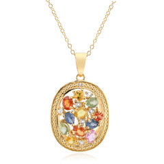 Blue Sapphire Silver Necklace