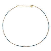 Blue Diamond Silver Necklace