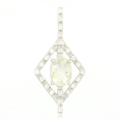 Cuprian Tourmaline Silver Pendant