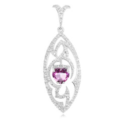 Grape Topaz Silver Pendant