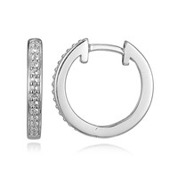 White Topaz Silver Earrings