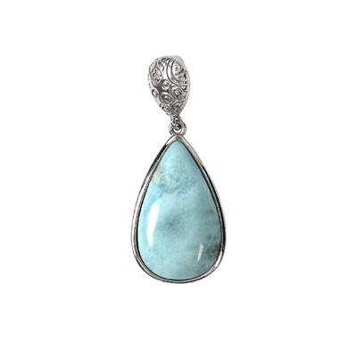 Larimar Silver Pendant