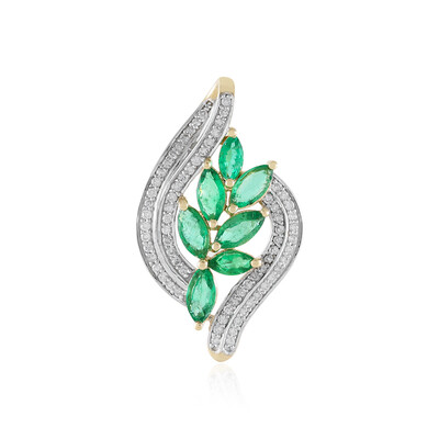 14K Zambian Emerald Gold Pendant (SUHANA)