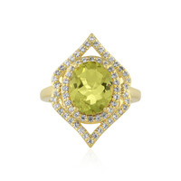 Lemon Quartz Silver Ring