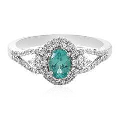 Blue Apatite Silver Ring