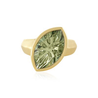 Green Amethyst Silver Ring