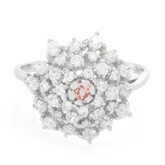 Padparadscha Sapphire Silver Ring