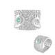 Colombian Emerald Silver Ring