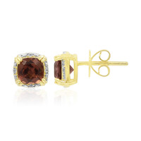 9K Red Apatite Gold Earrings