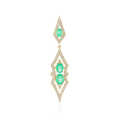 14K Russian Emerald Gold Pendant (de Melo)