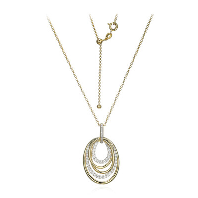 Zircon Silver Necklace(Adela Silber)