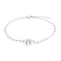 White Topaz Silver Bracelet