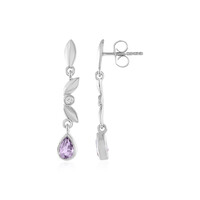 Rose de France Amethyst Silver Earrings