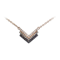10K Black Diamond Gold Necklace