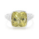 Olive Quartz Silver Ring