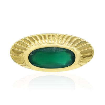 Green Chalcedony Silver Pendant (MONOSONO COLLECTION)