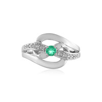 Colombian Emerald Silver Ring