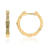 14K SI2 Fancy Diamond Gold Earrings (CIRARI)
