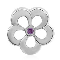 Pink Sapphire Silver Charm